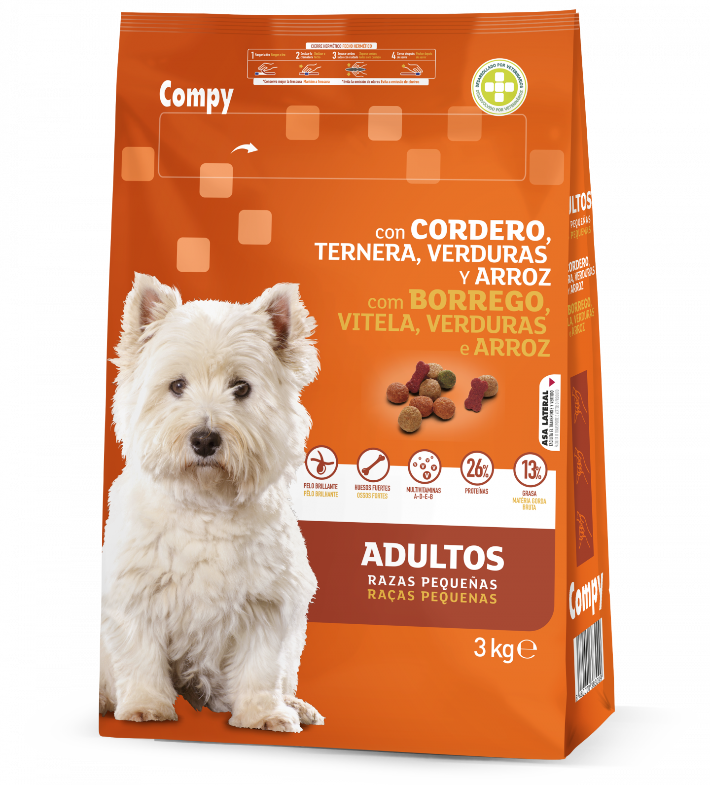 Compy con Cordero, Ternera, Verduras y Arroz United Petfood Spain